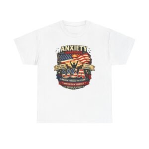 Anxiety Awareness USA T-Shirt — Mental Health Support Patriotic Tee