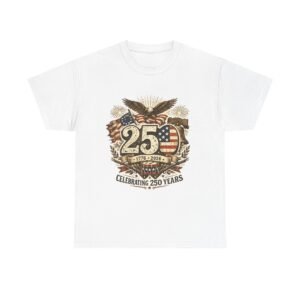25th Anniversary American Eagle T-Shirt – Celebrating 250 Years (1776-2026)