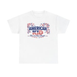 Patriotic 'American Born to Shine Bright' T-Shirt